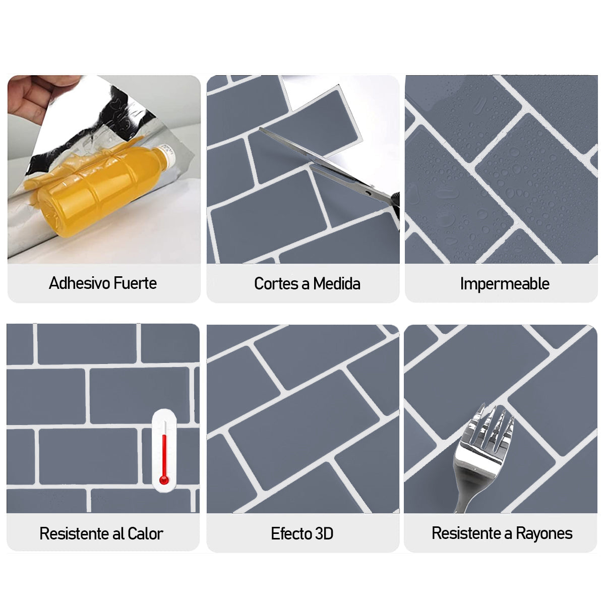 Mosaico Autoadhesivo 3D Decorativo - 30.5 X 30.5 Cm - Varios Modelos