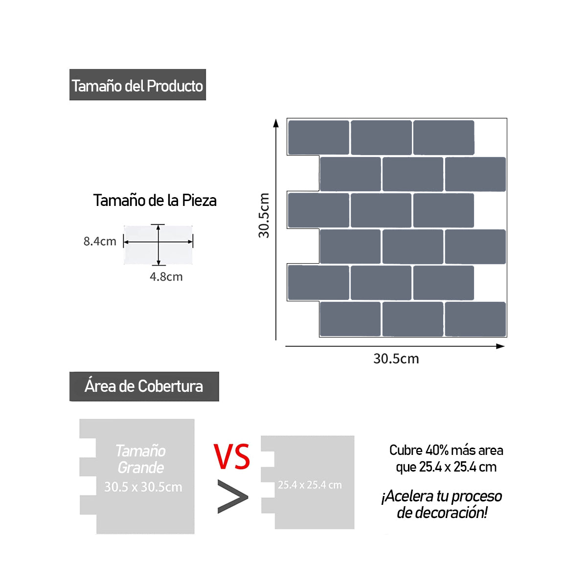Mosaico Autoadhesivo 3D Decorativo - 30.5 X 30.5 Cm - Varios Modelos