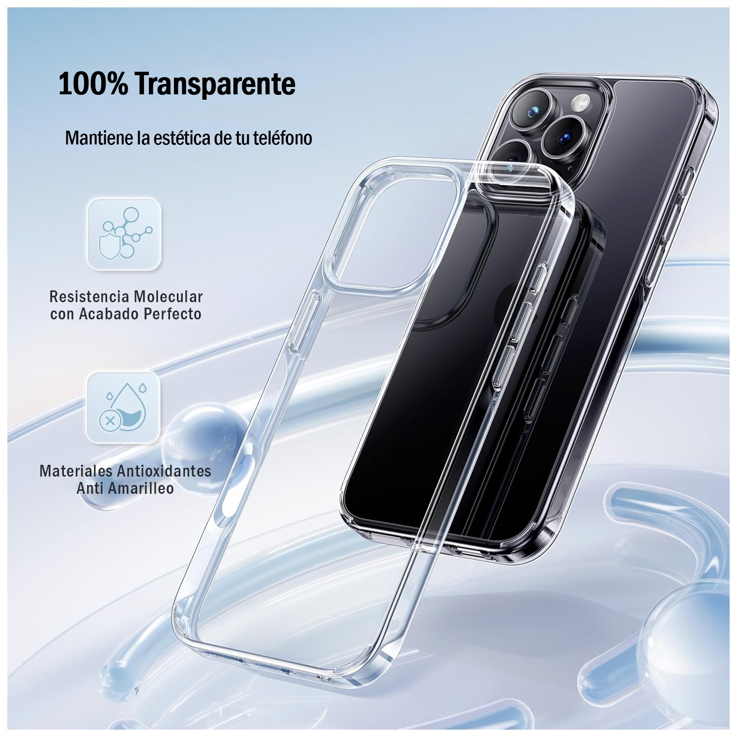 Carcasa Antigolpe Rígida Clear iPhone 16 Pro