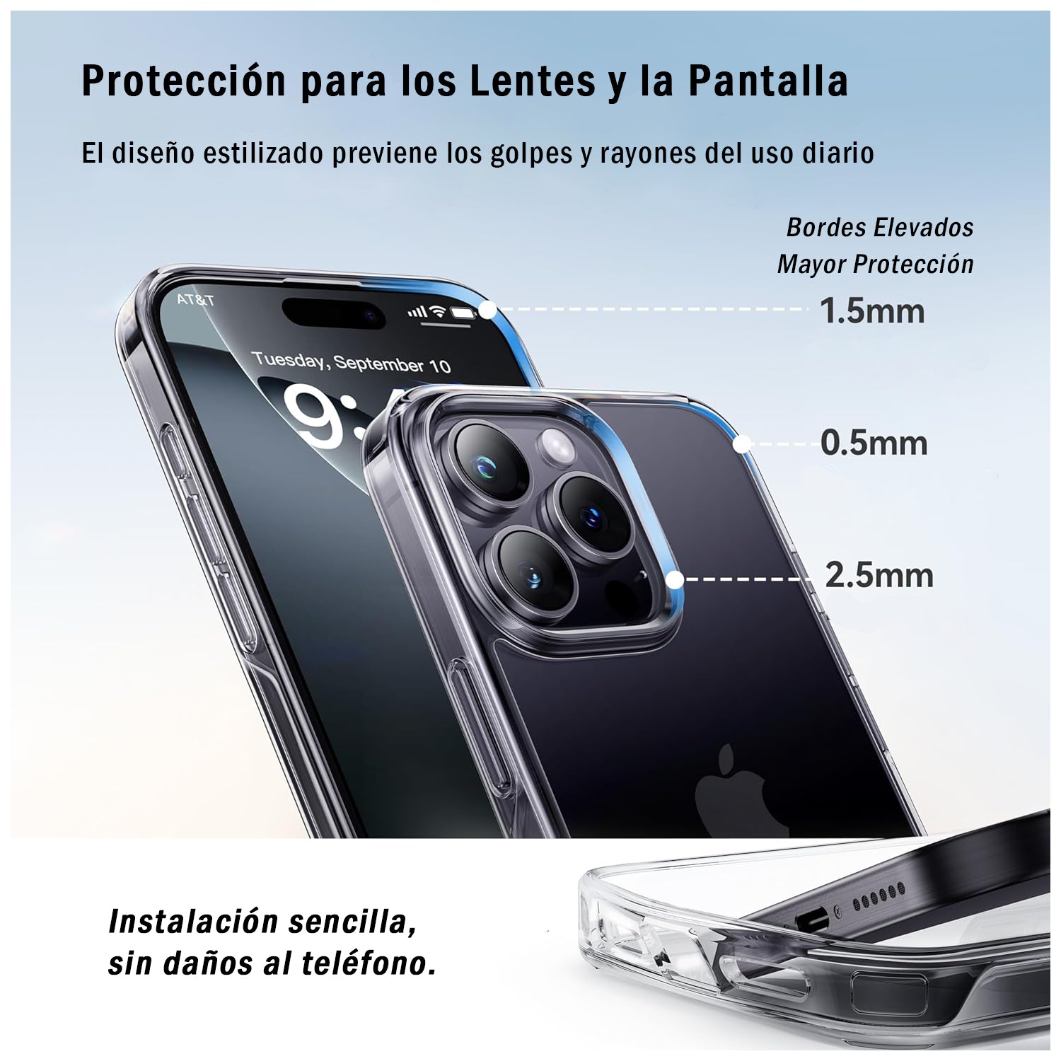 Carcasa Antigolpe Rígida Clear iPhone 16 Pro