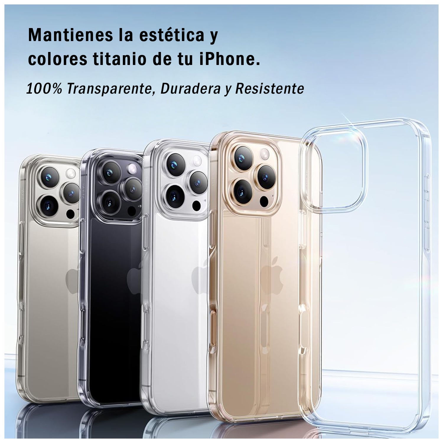 Carcasa Antigolpe Rígida Clear iPhone 16 Pro