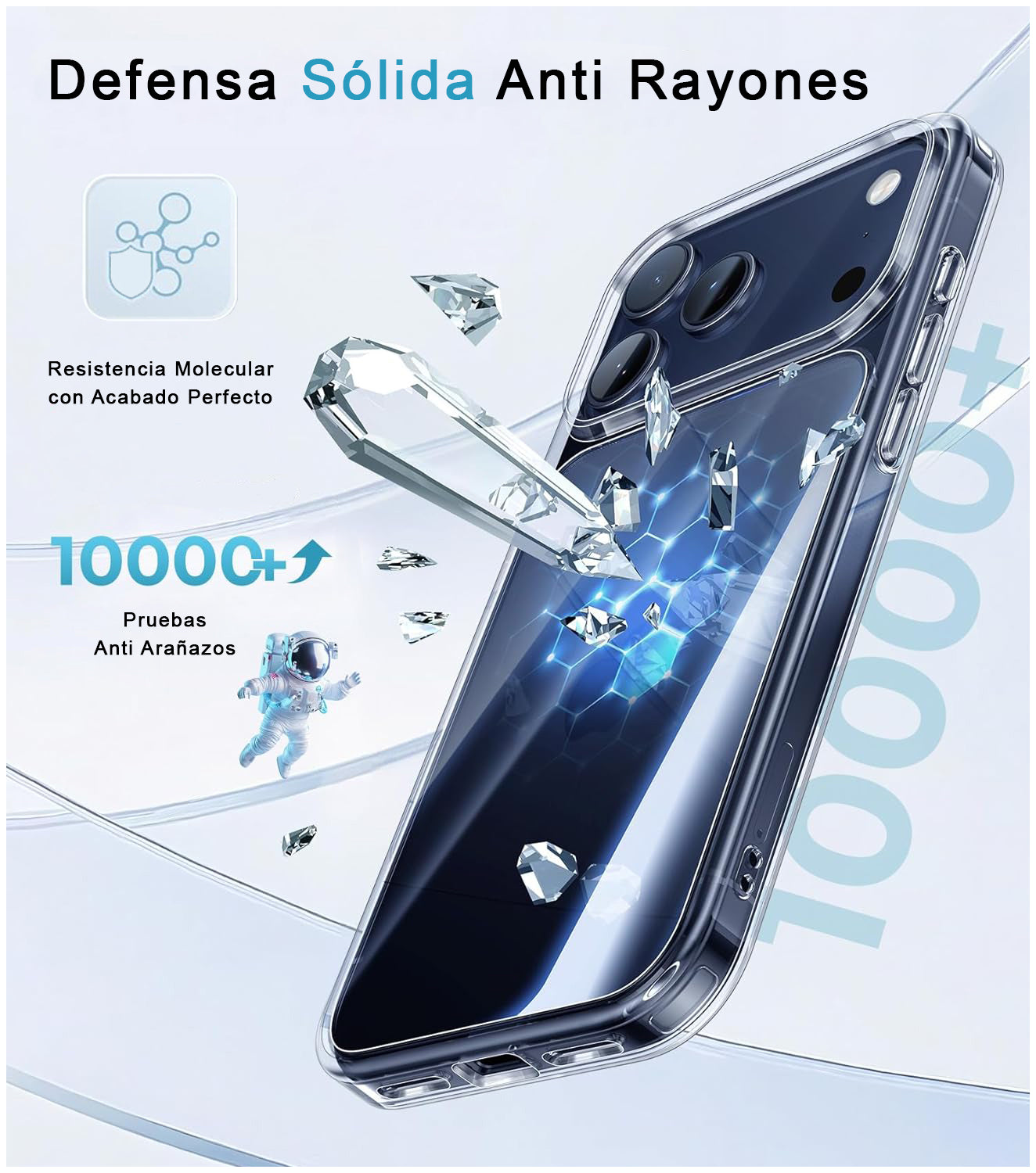 Carcasa Antigolpe Rígida Clear iPhone 17 Pro