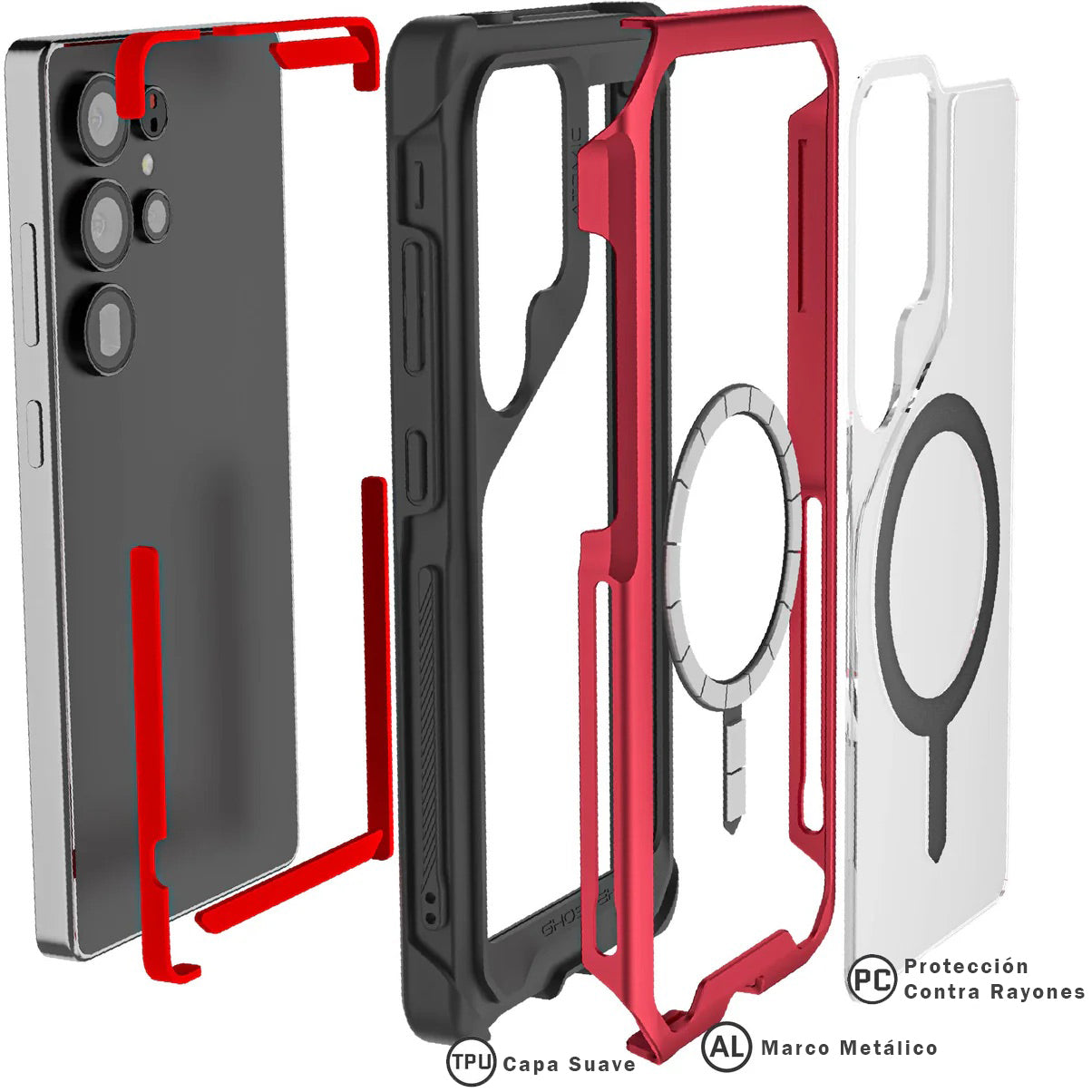 Carcasa Ghostek Atomic Slim De Aluminio Samsung S25 Ultra