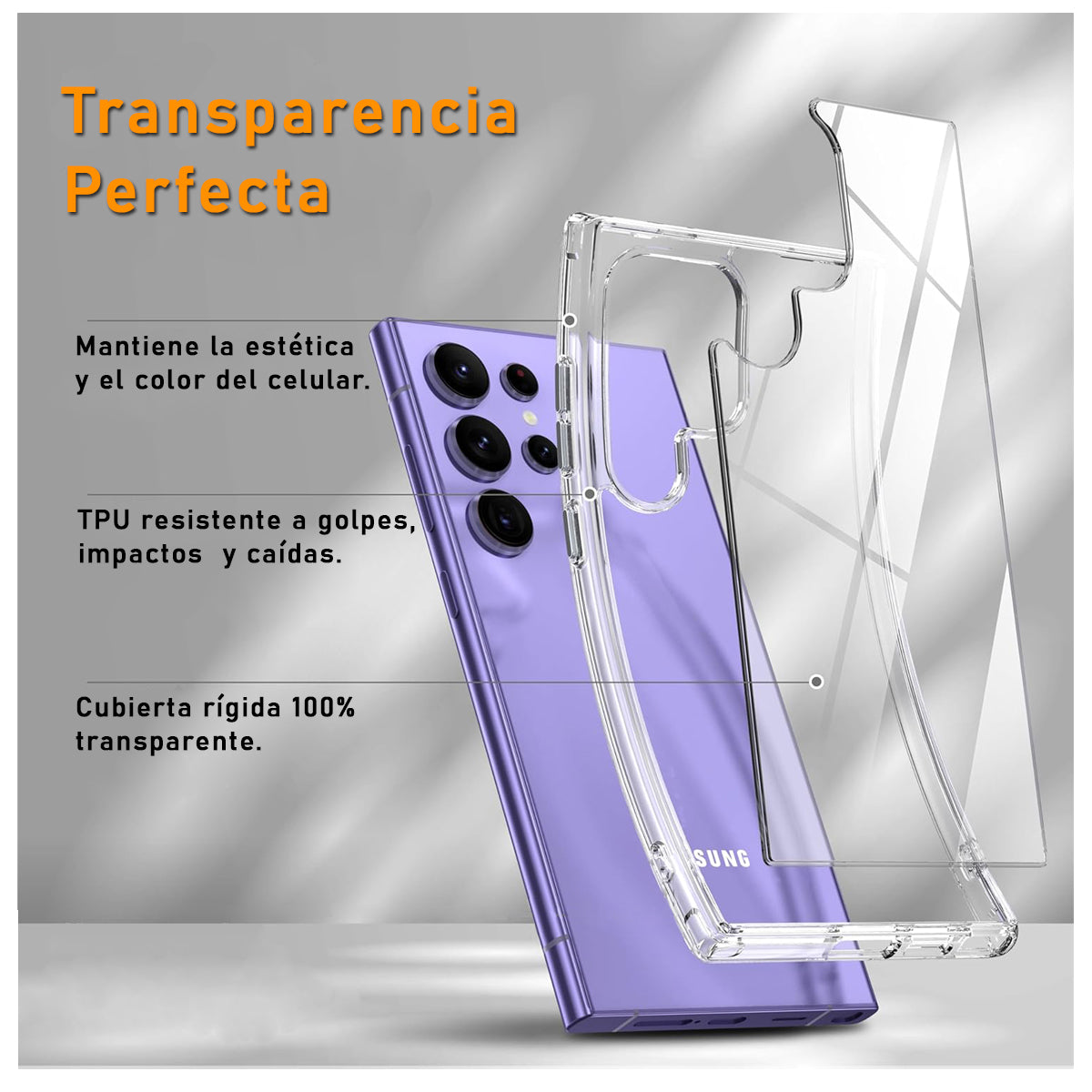 Carcasa Antigolpe Rígida Clear Samsung S24 Ultra