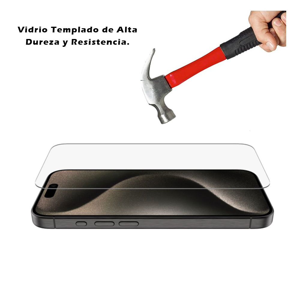 Lámina Vidrio Templado 2.5D iPhone 15 Pro Max - 9H Transparente