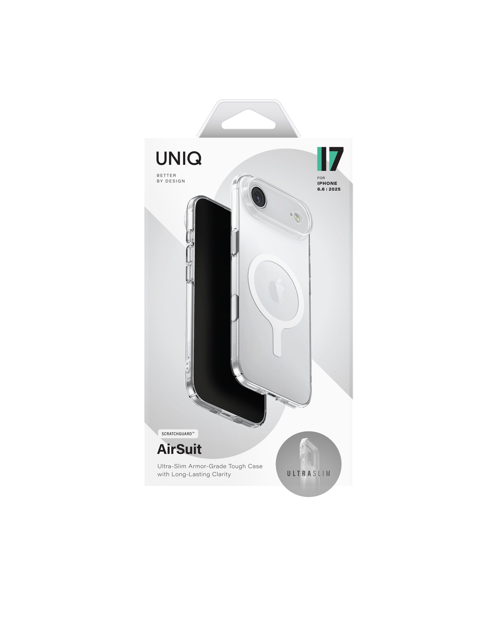 Carcasa Uniq Airsuit Ultradelgada 1.3 mm Magsafe iPhone Air - Transparente - OPEN BOX - NUEVA PERO SIN EMPAQUE