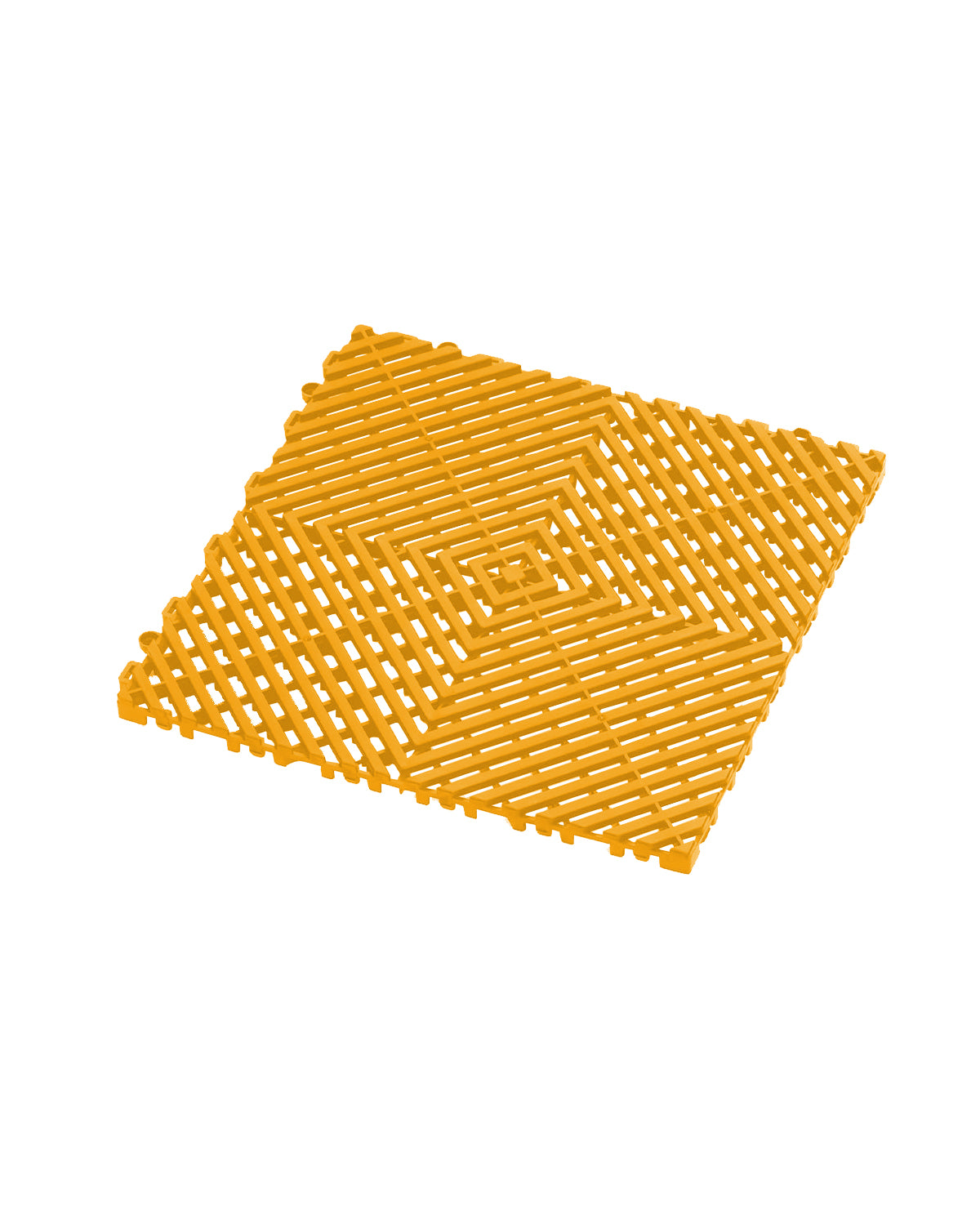 Piso de Plástico Encajable DecoPro - Amarillo - Antideslizante y Drenante para Garage, Patio o Terraza