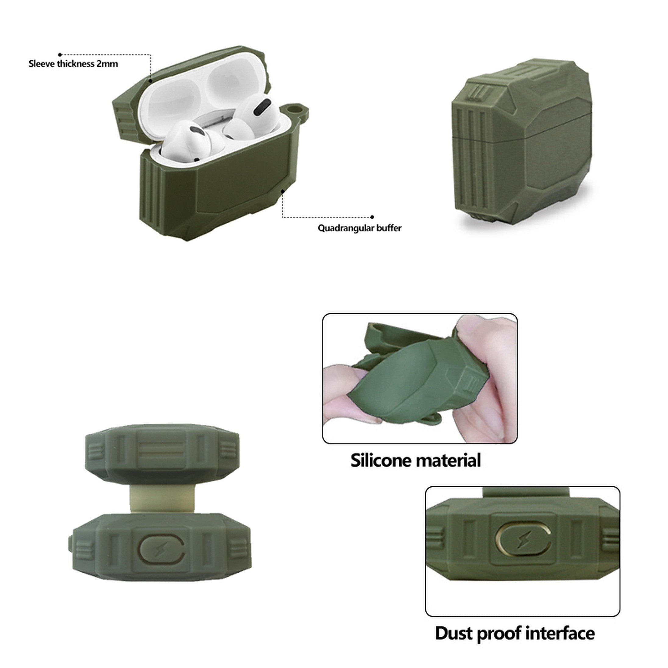 Funda de Silicona Rígida para Airpods Pro