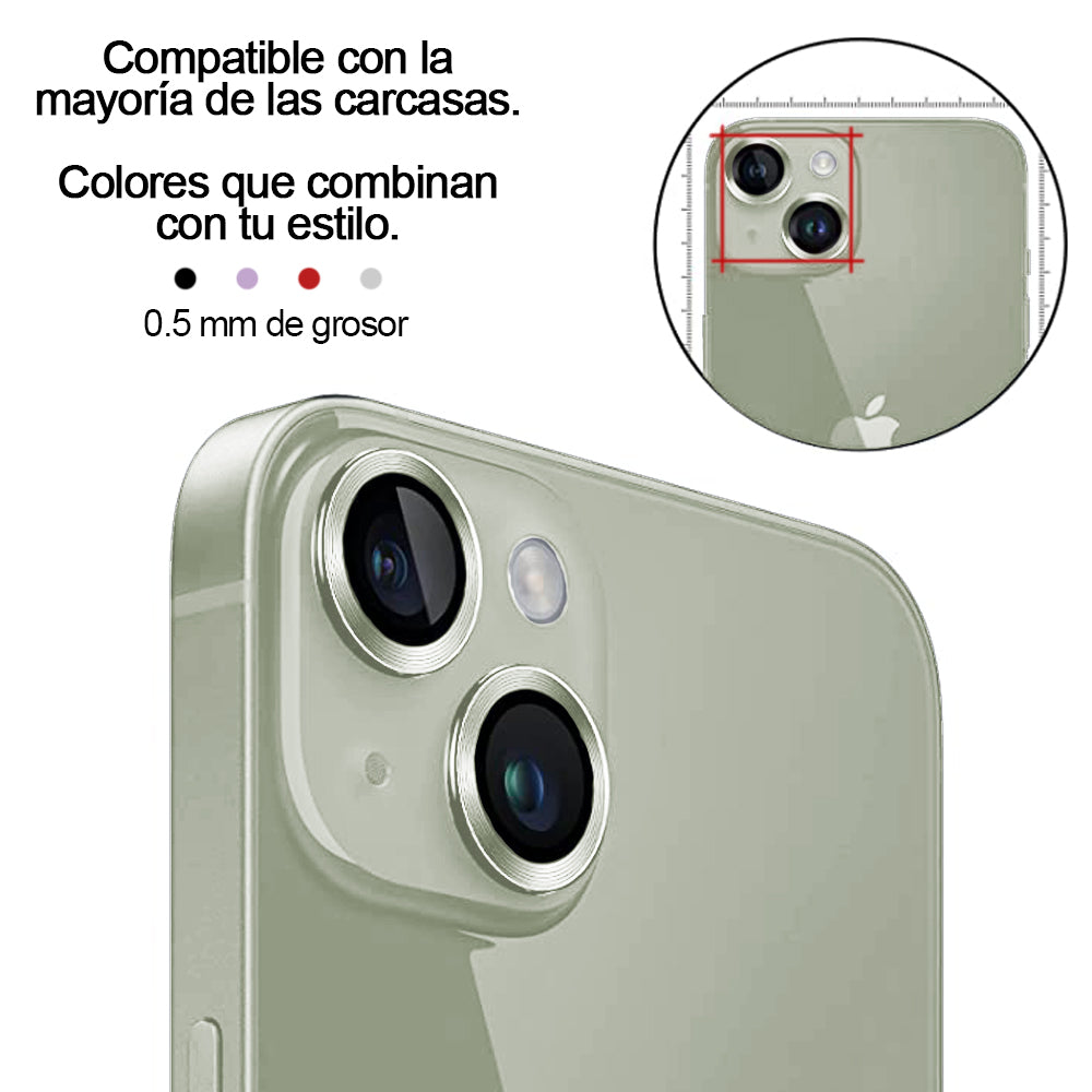 Protector Lente Cámara iPhone 15 / 15 Plus
