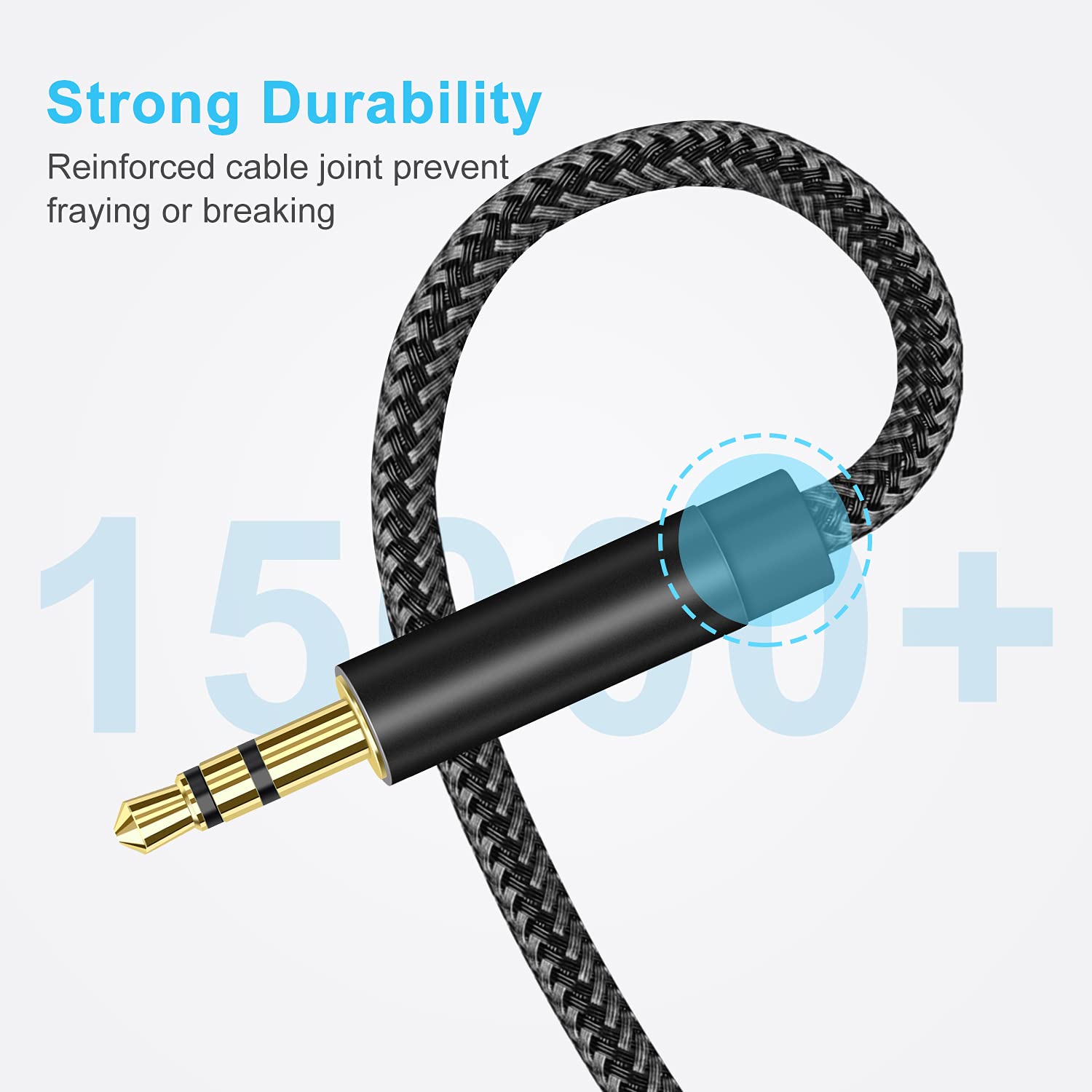 Cable De Audio Auxiliar Trenzado 3.5 MM 2 Metros