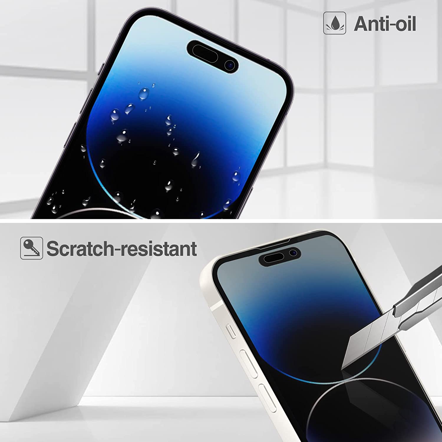 Lámina Antiespía de Vidrio Templado 3D iPhone 14 Pro