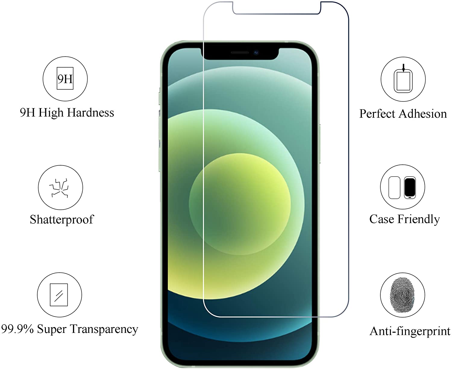 Lámina Vidrio Templado 2.5D iPhone 11 Pro Max 9H Transparente