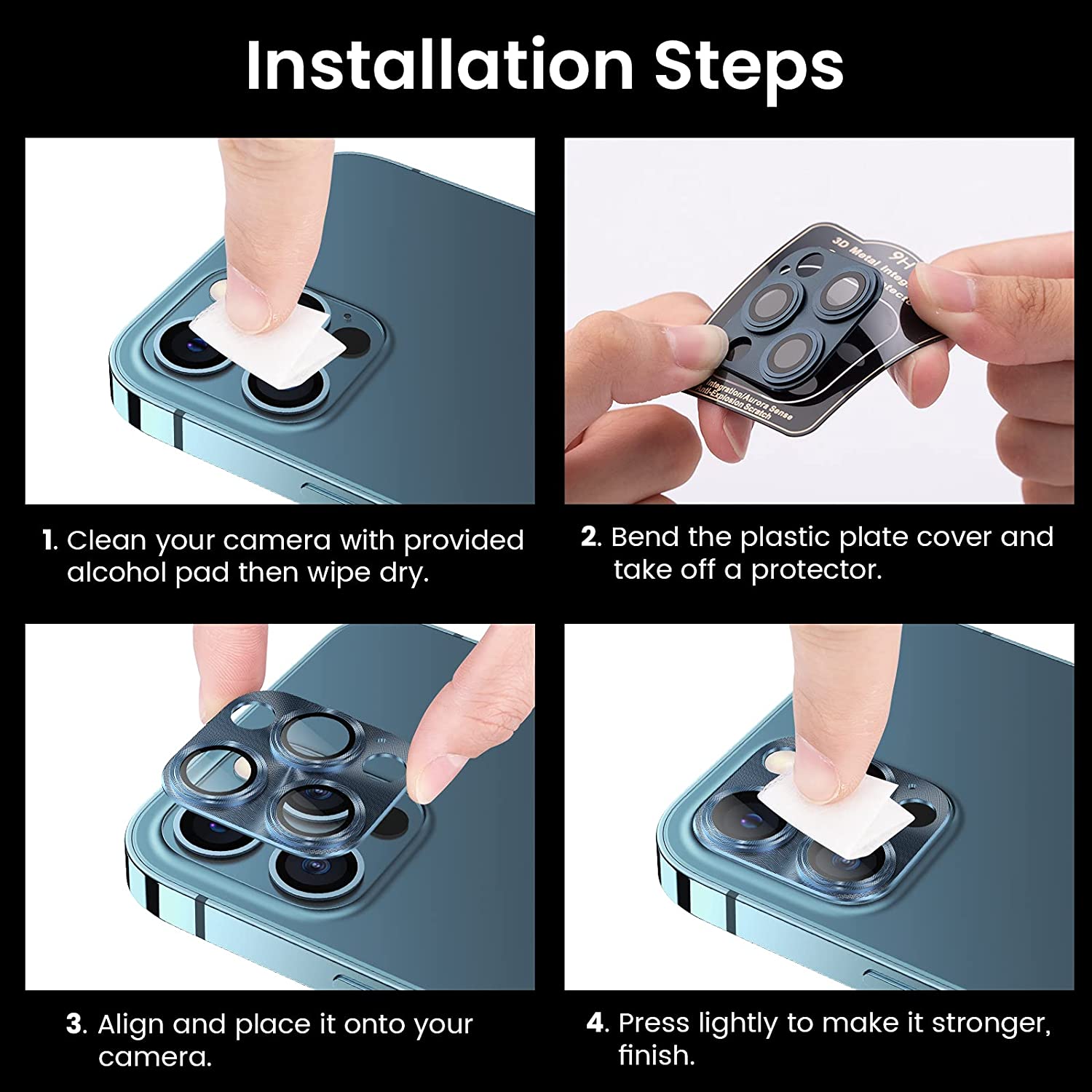 Protector De Cámara De Aluminio iPhone 12 Pro