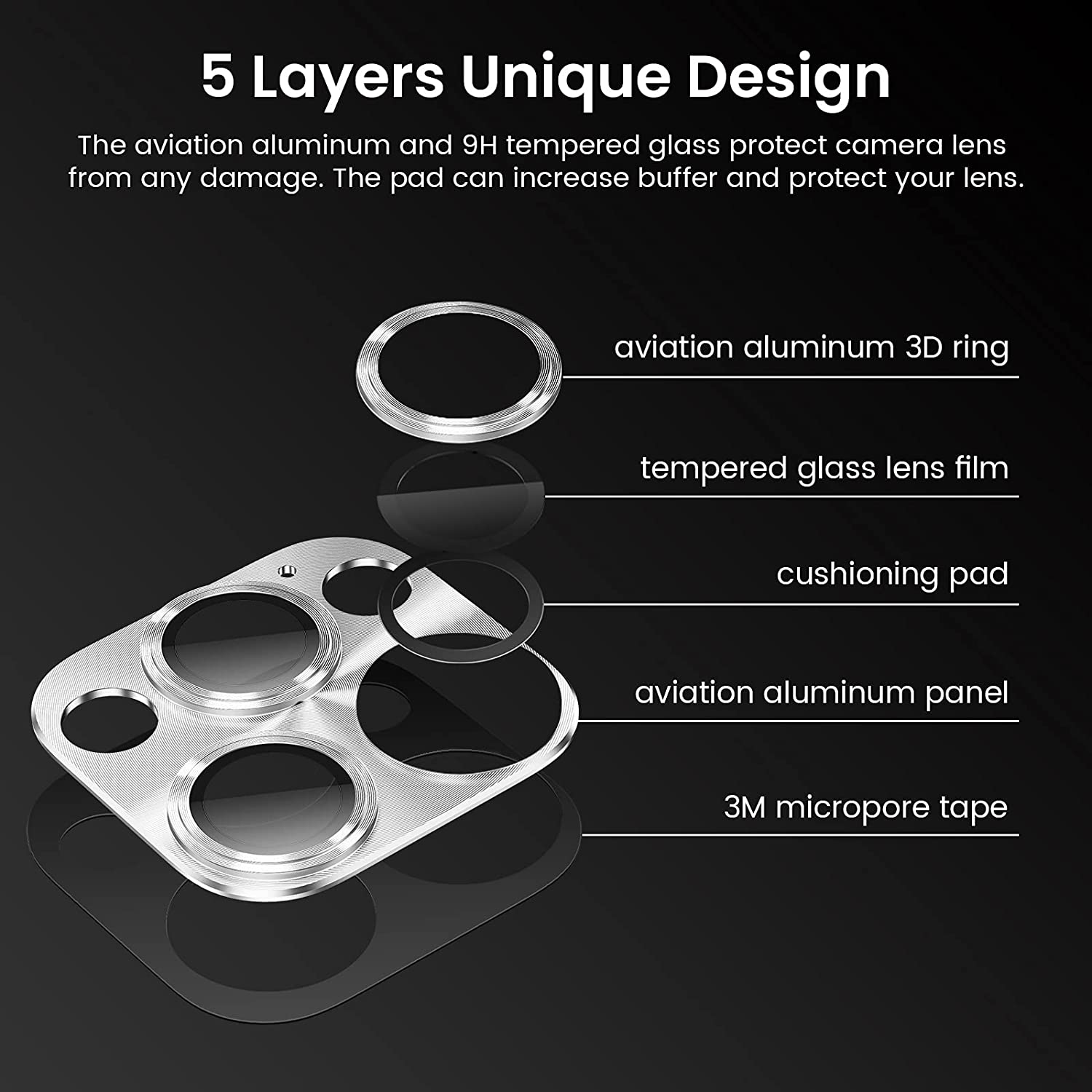 Protector De Cámara De Aluminio iPhone 12 Pro