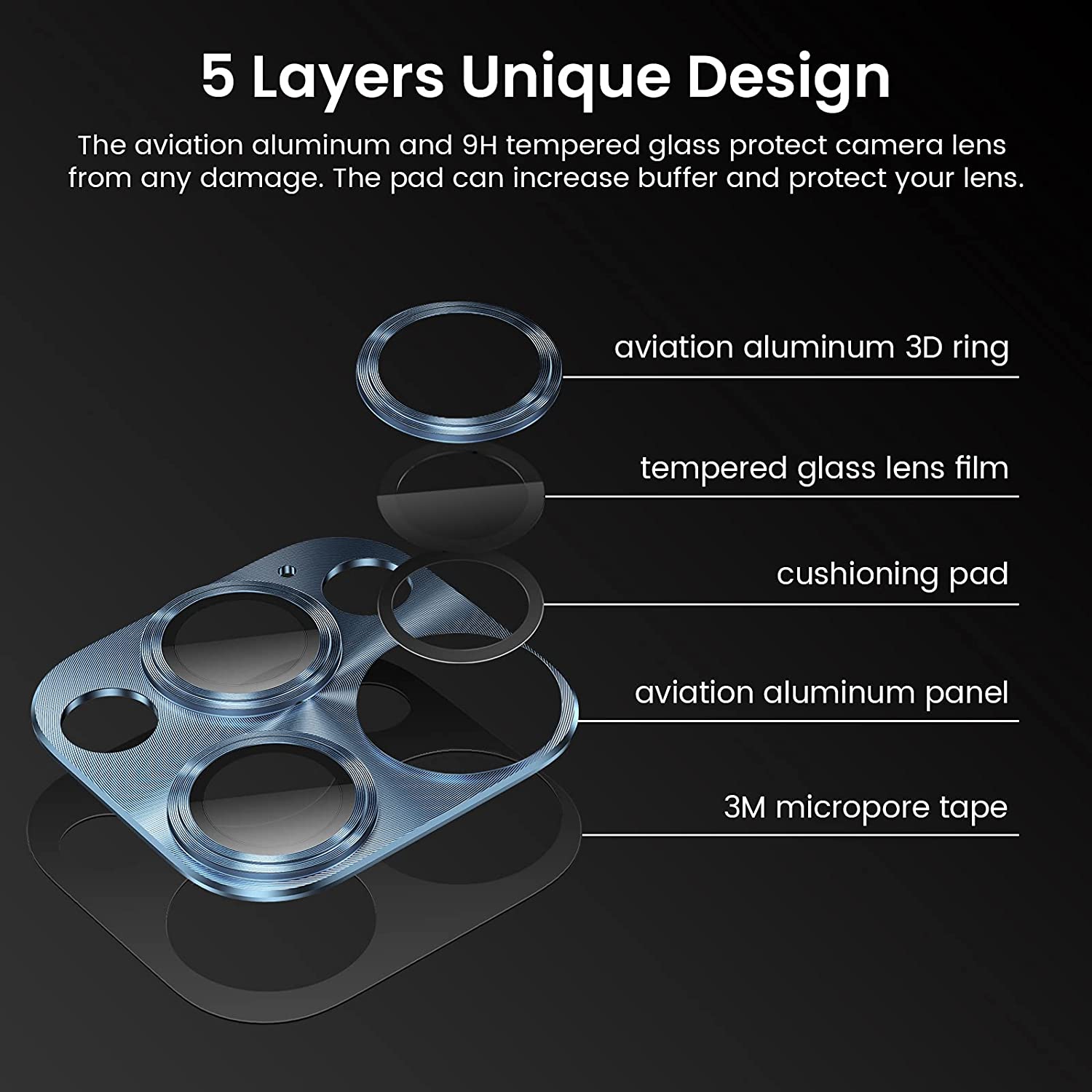 Protector De Cámara De Aluminio iPhone 12 Pro