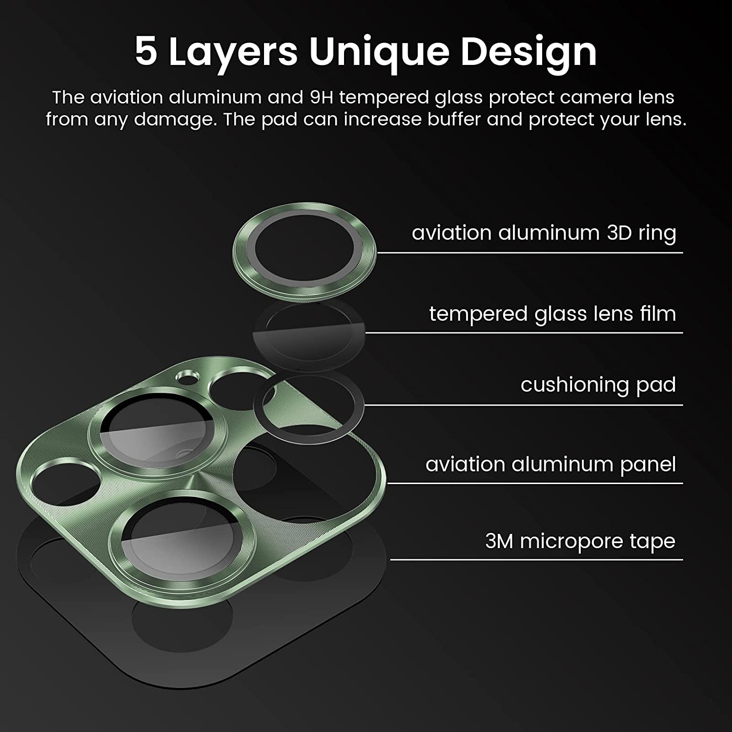 Protector De Cámara De Aluminio iPhone 13 Pro / 13 Pro Max