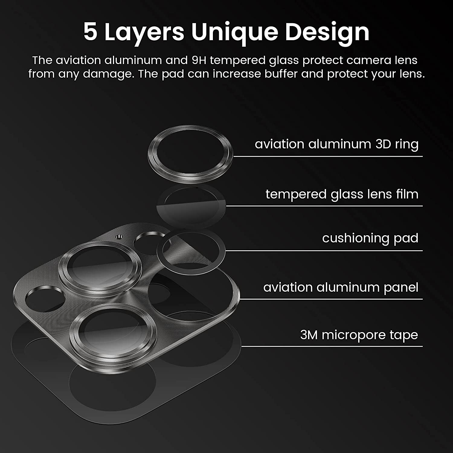 Protector De Cámara De Aluminio iPhone 12 Pro