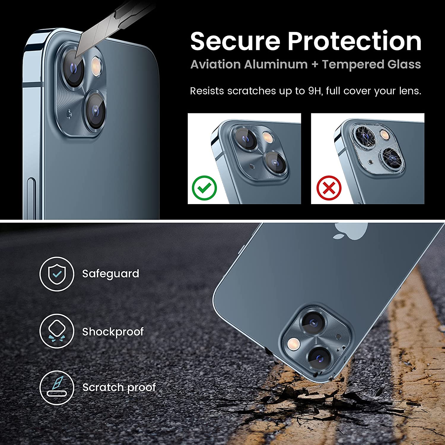 Protector De Cámara De Aluminio iPhone 13 Mini / 13 Normal