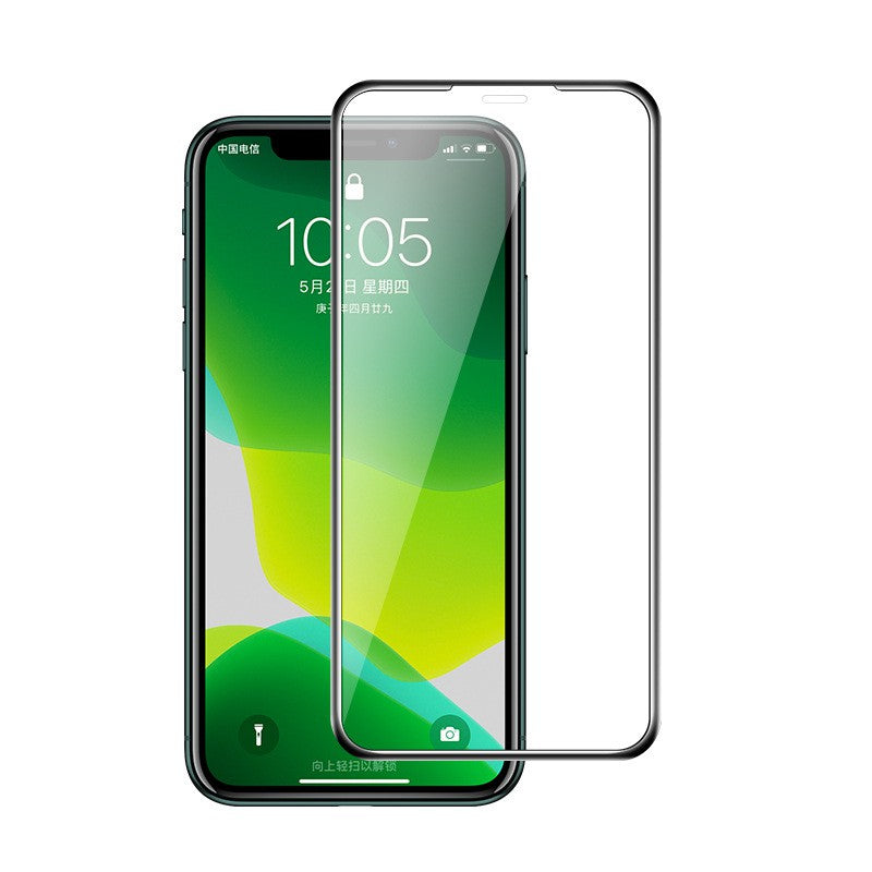 Lámina Vidrio Templado Full Con Borde De Goma iPhone X - XS