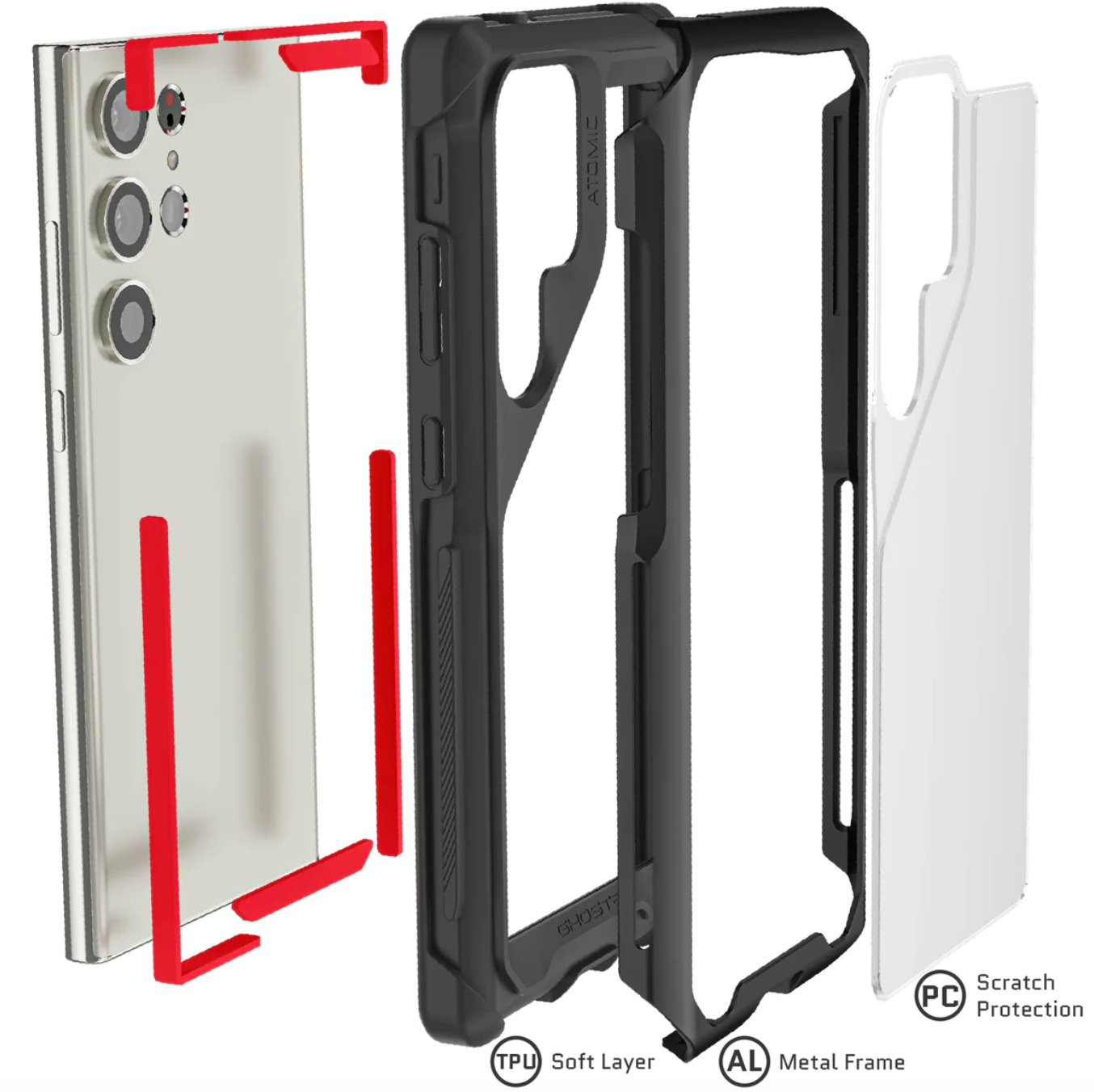 Carcasa Ghostek Atomic Slim De Aluminio Samsung S23 Ultra