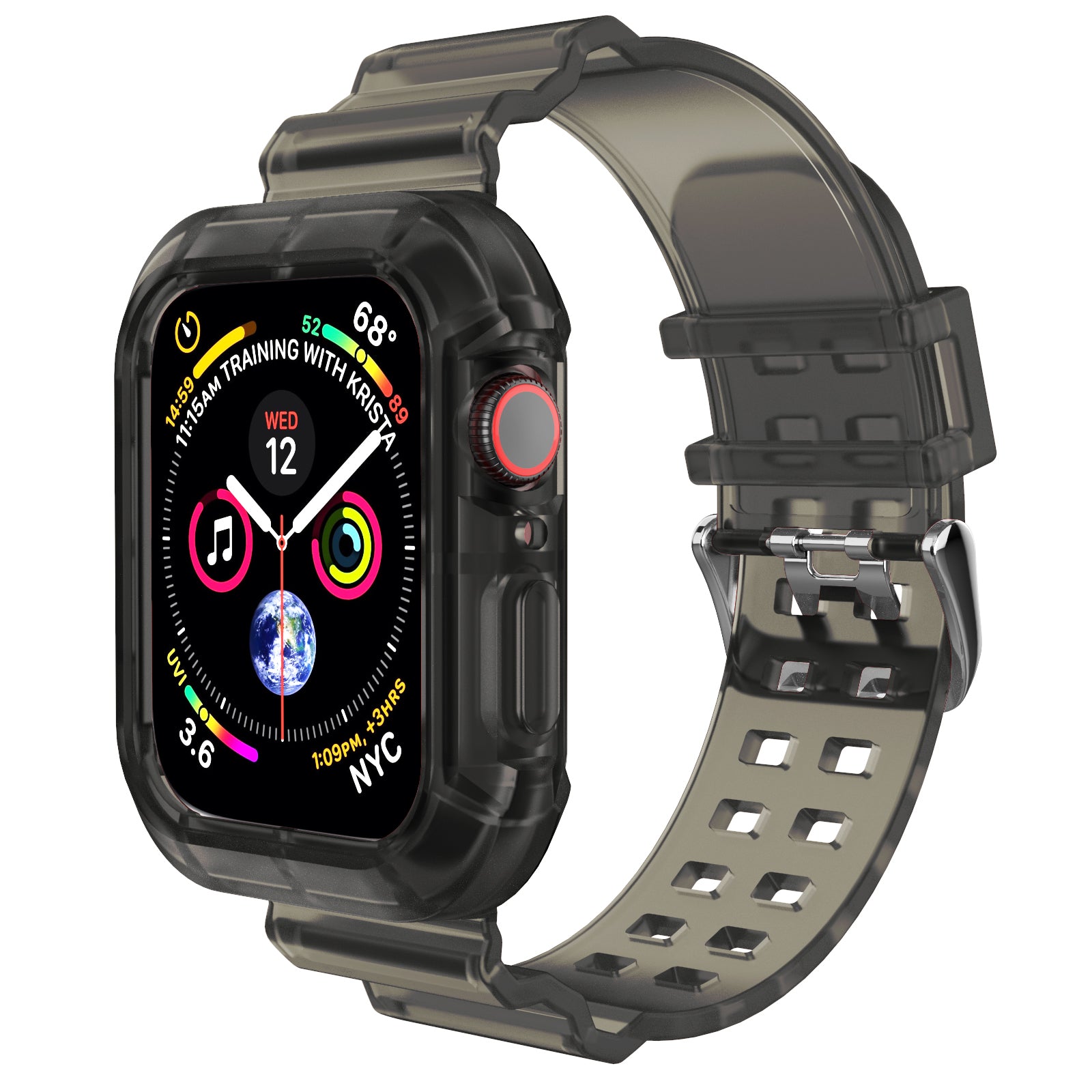 Correa + Protector Plástico Traslúcido Para Apple Watch