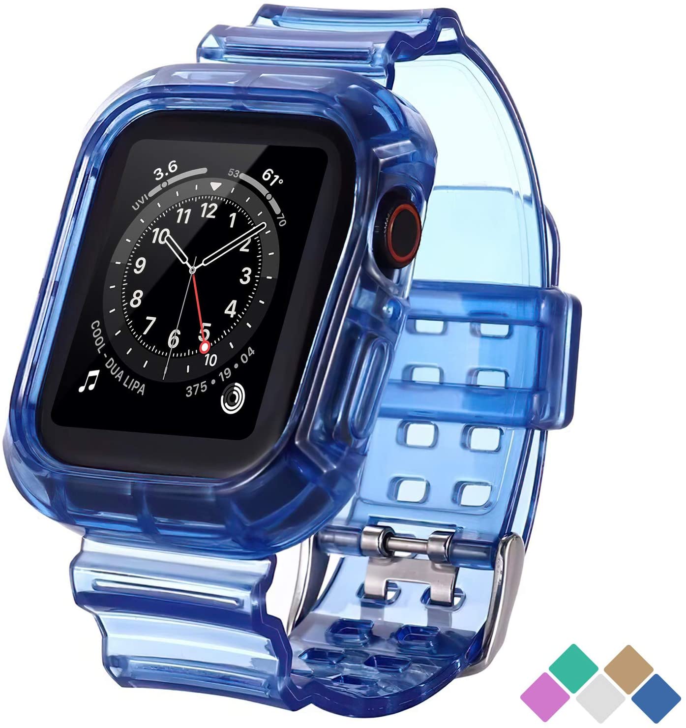 Correa + Protector Plástico Traslúcido Para Apple Watch