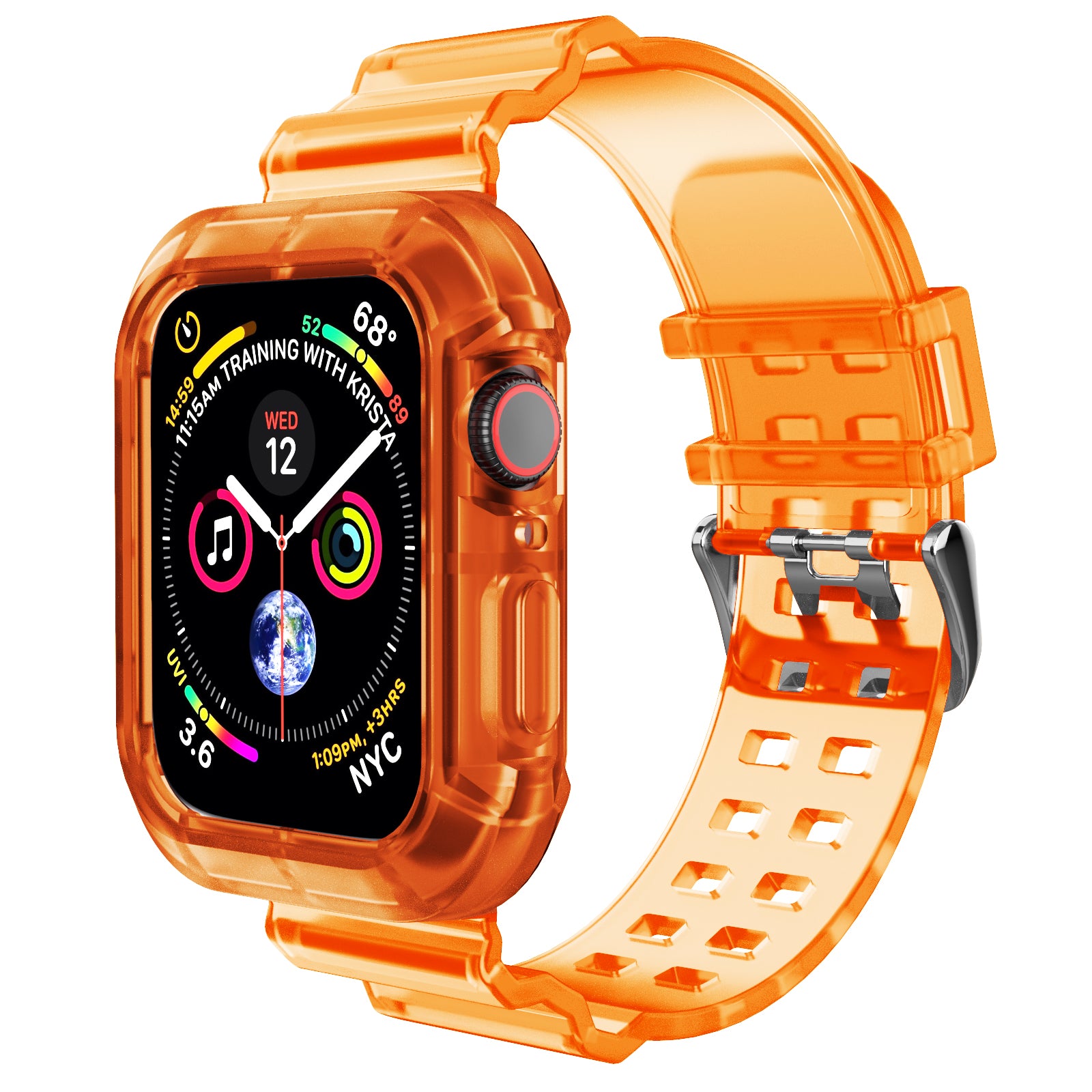 Correa + Protector Plástico Traslúcido Para Apple Watch