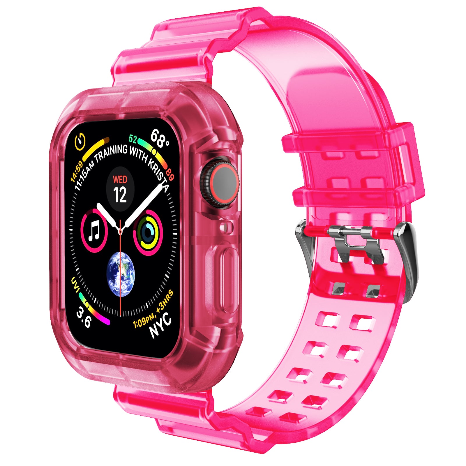 Correa + Protector Plástico Traslúcido Para Apple Watch