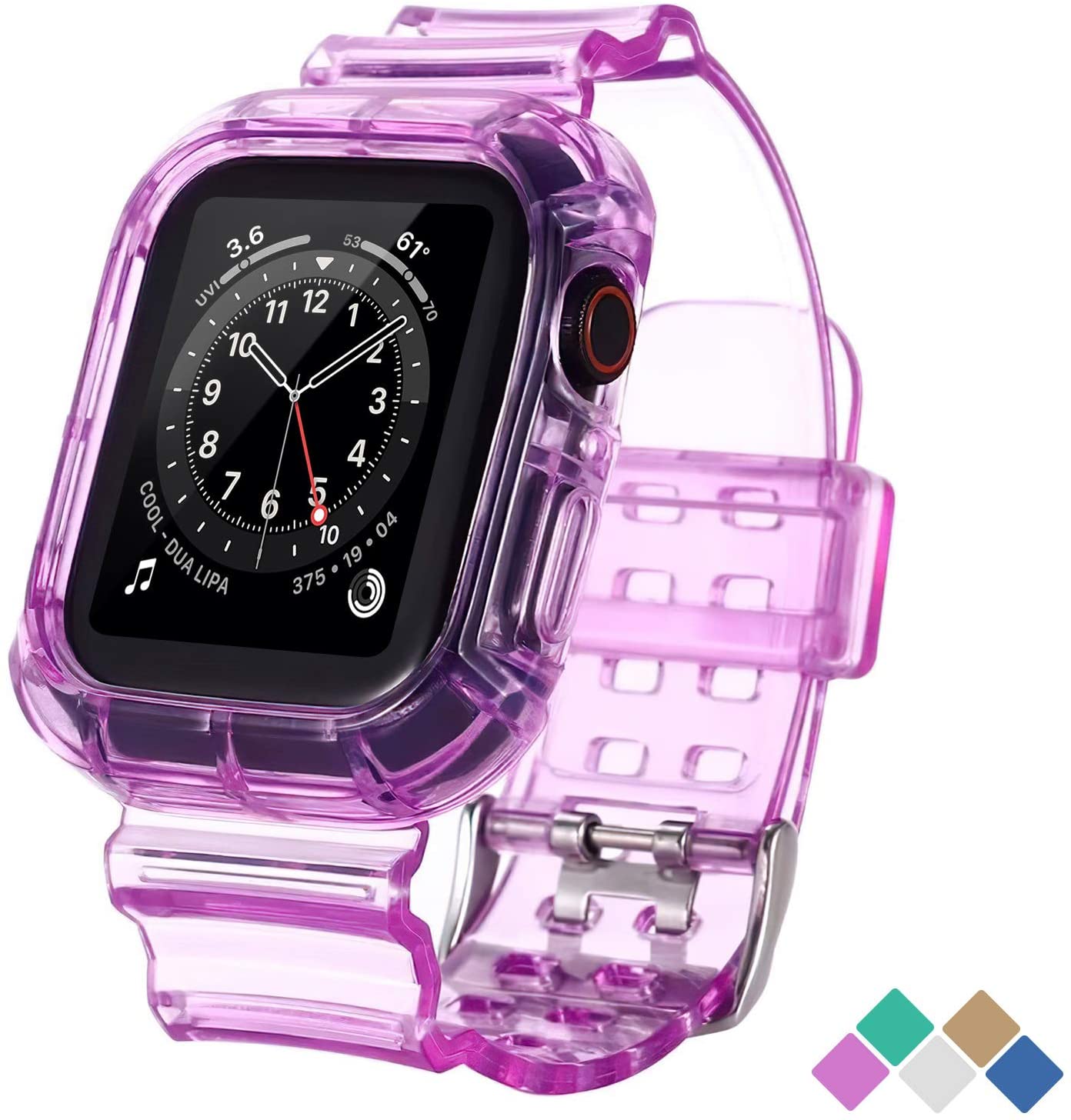 Correa + Protector Plástico Traslúcido Para Apple Watch