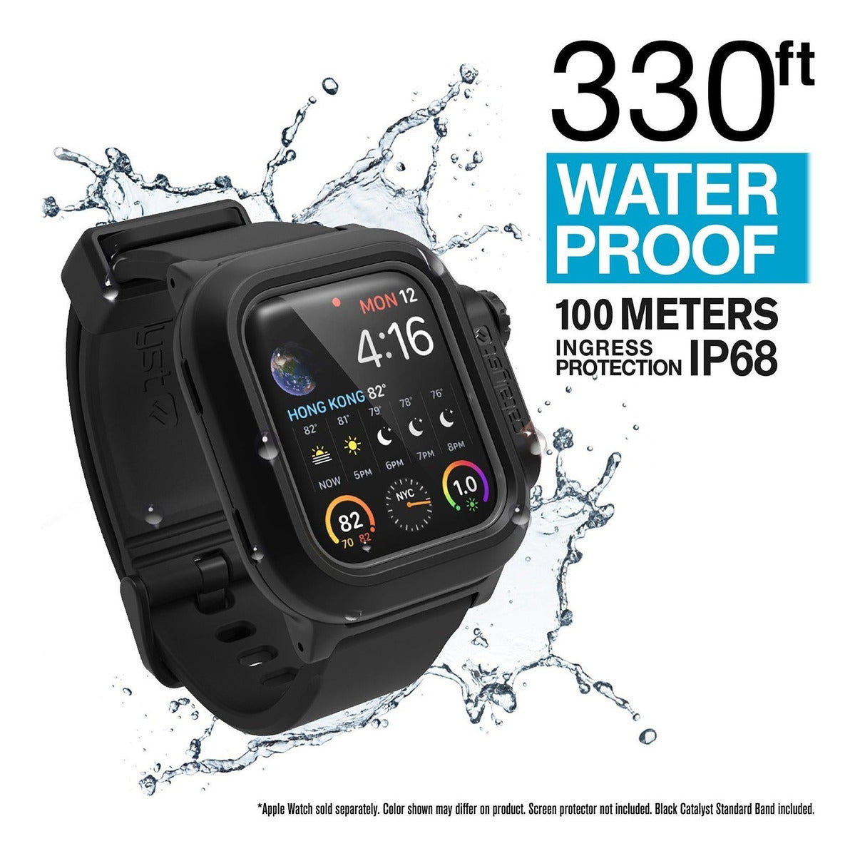 Correa + Carcasa Catalyst Waterproof Sumergible Apple Watch 42 MM - Negra