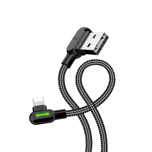 Cable Gamer USB a Lightning Mcdodo 90° – Carga Rápida 3A y Transferencia de Datos | 1,2 y 1,8 Metros
