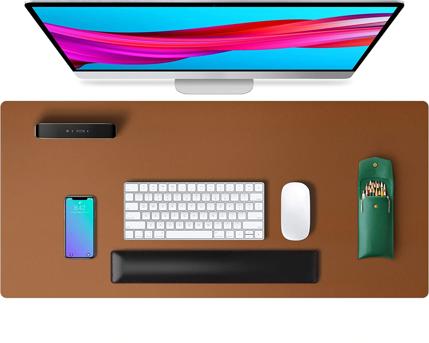 Alfombrilla / Mousepad de Cuero para Escritorio 80×40 cm – Personalizable con Láser