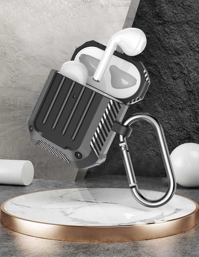 Funda de Silicona Rígida Protect Impact Negra para Airpods Serie 1 & 2 Wiwu