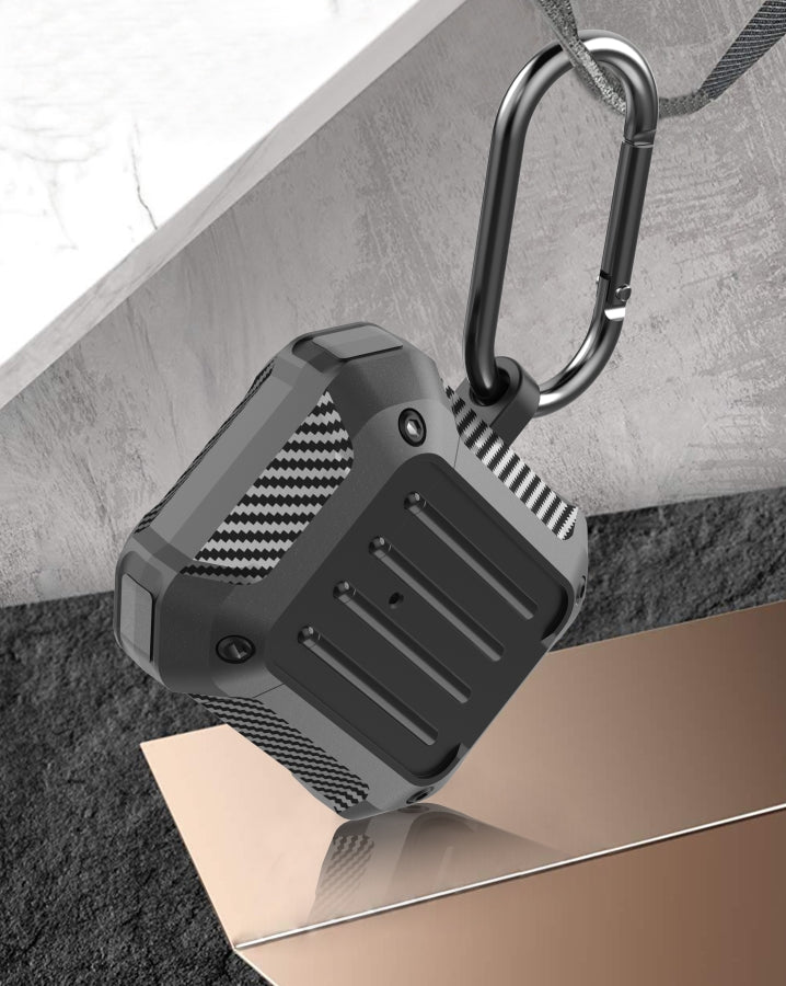 Funda de Silicona Rígida Protect Impact Negra para Airpods Serie 1 & 2 Wiwu