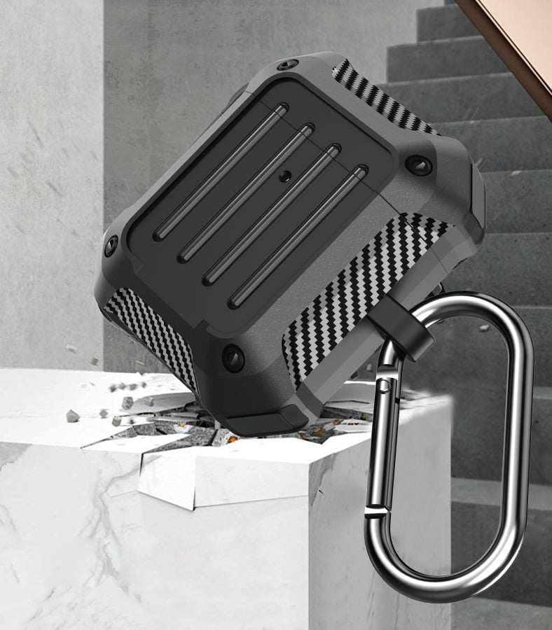 Funda de Silicona Rígida Protect Impact Negra para Airpods Serie 1 & 2 Wiwu