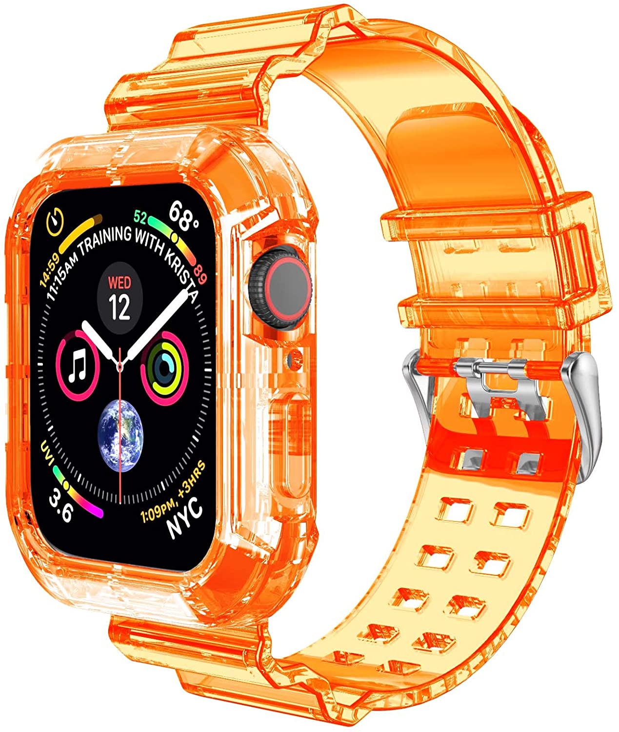 Correa + Protector Plástico Traslúcido Para Apple Watch