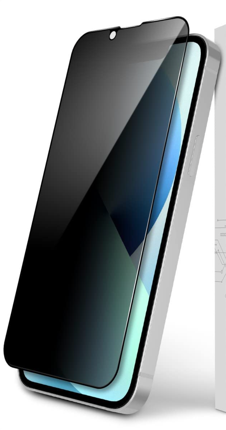 Protector de pantalla de vidrio templado antiespía para iPhone 13