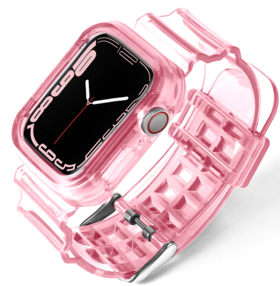 Correa + Protector Plástico Traslúcido Para Apple Watch