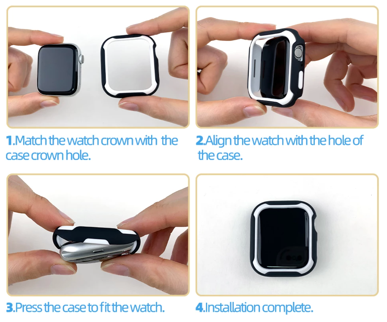 Protector Case Antigolpe Para Apple Watch 40/41 Mm & 44/45 mm
