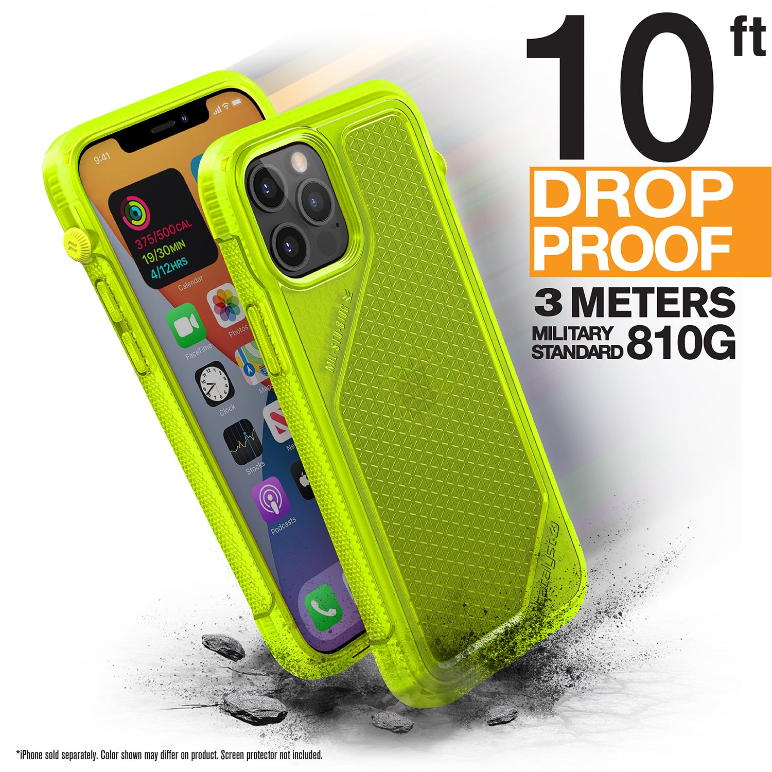 Carcasa Catalyst Vibe Series iPhone 12 / 12 Pro - Amarillo Neon