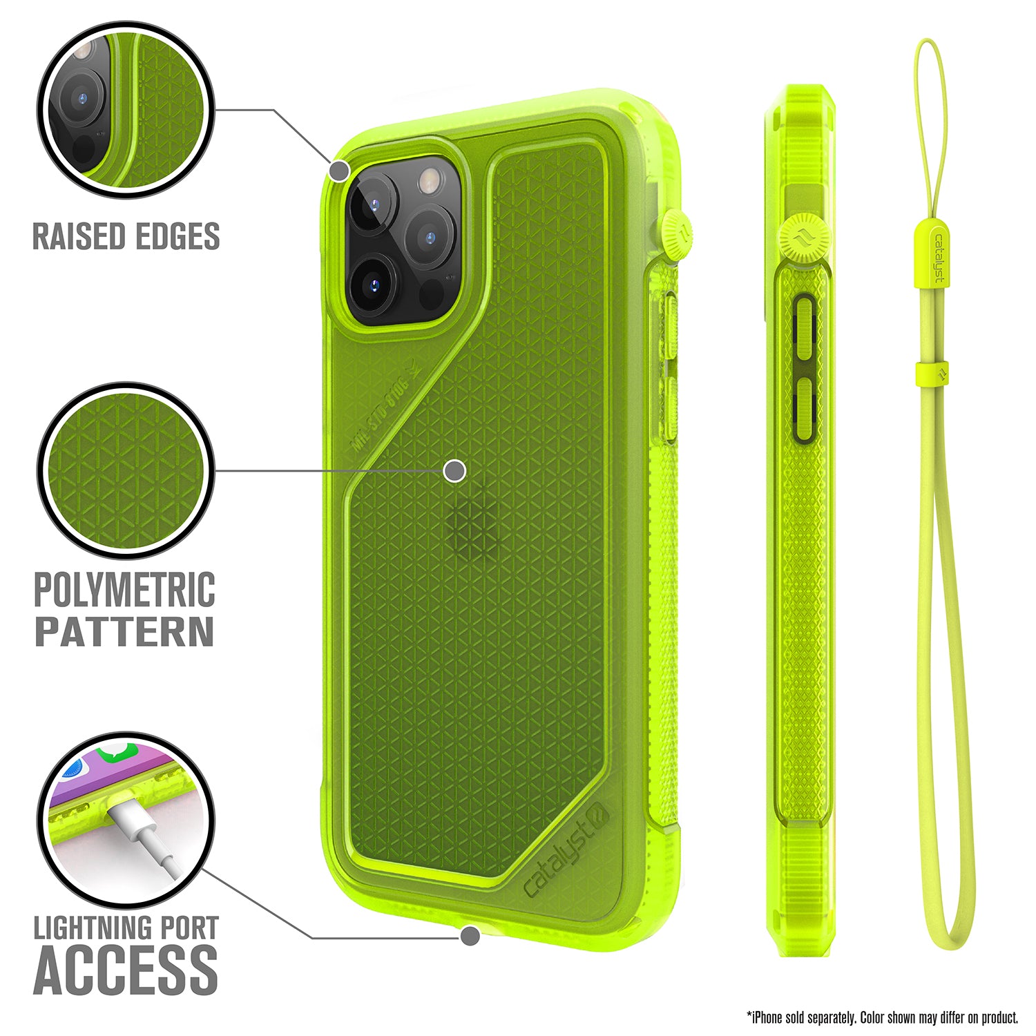 Carcasa Catalyst Vibe Series iPhone 12 / 12 Pro - Amarillo Neon