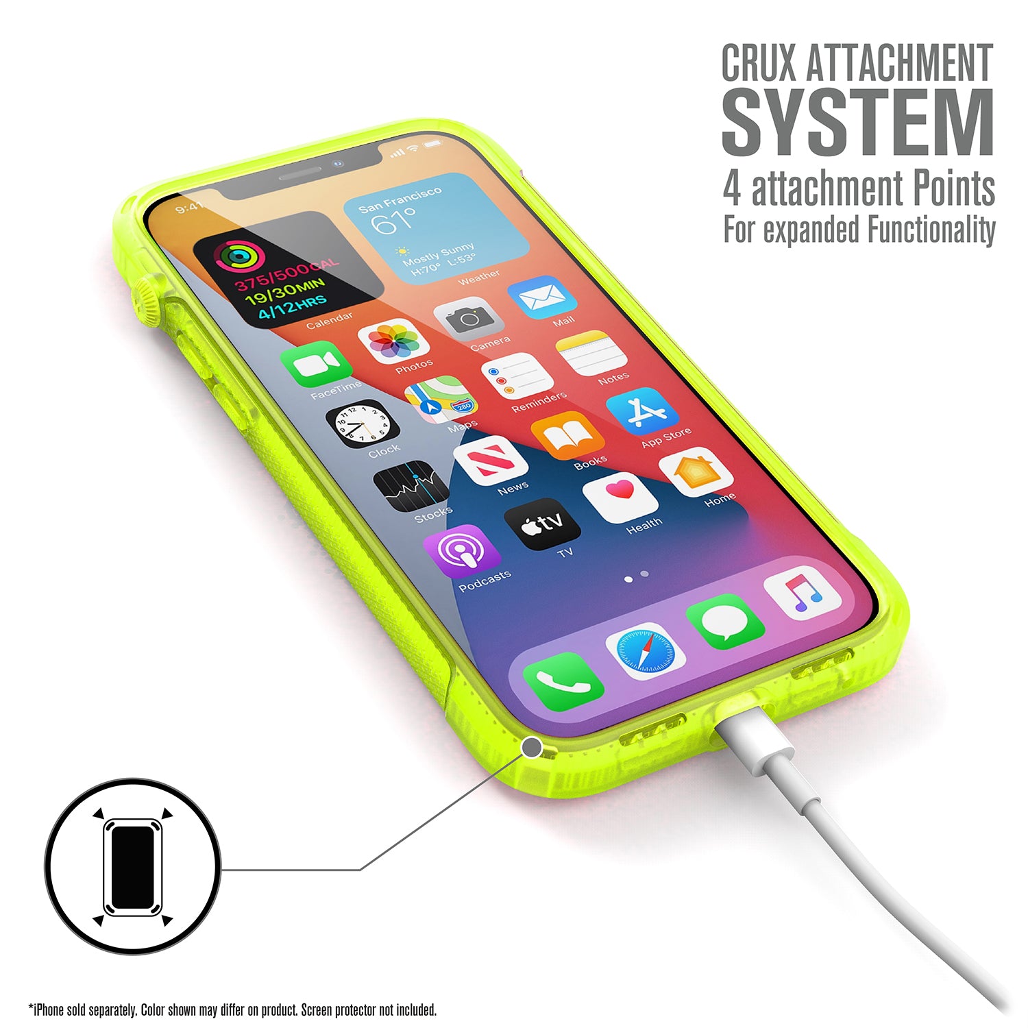 Carcasa Catalyst Vibe Series iPhone 12 / 12 Pro - Amarillo Neon