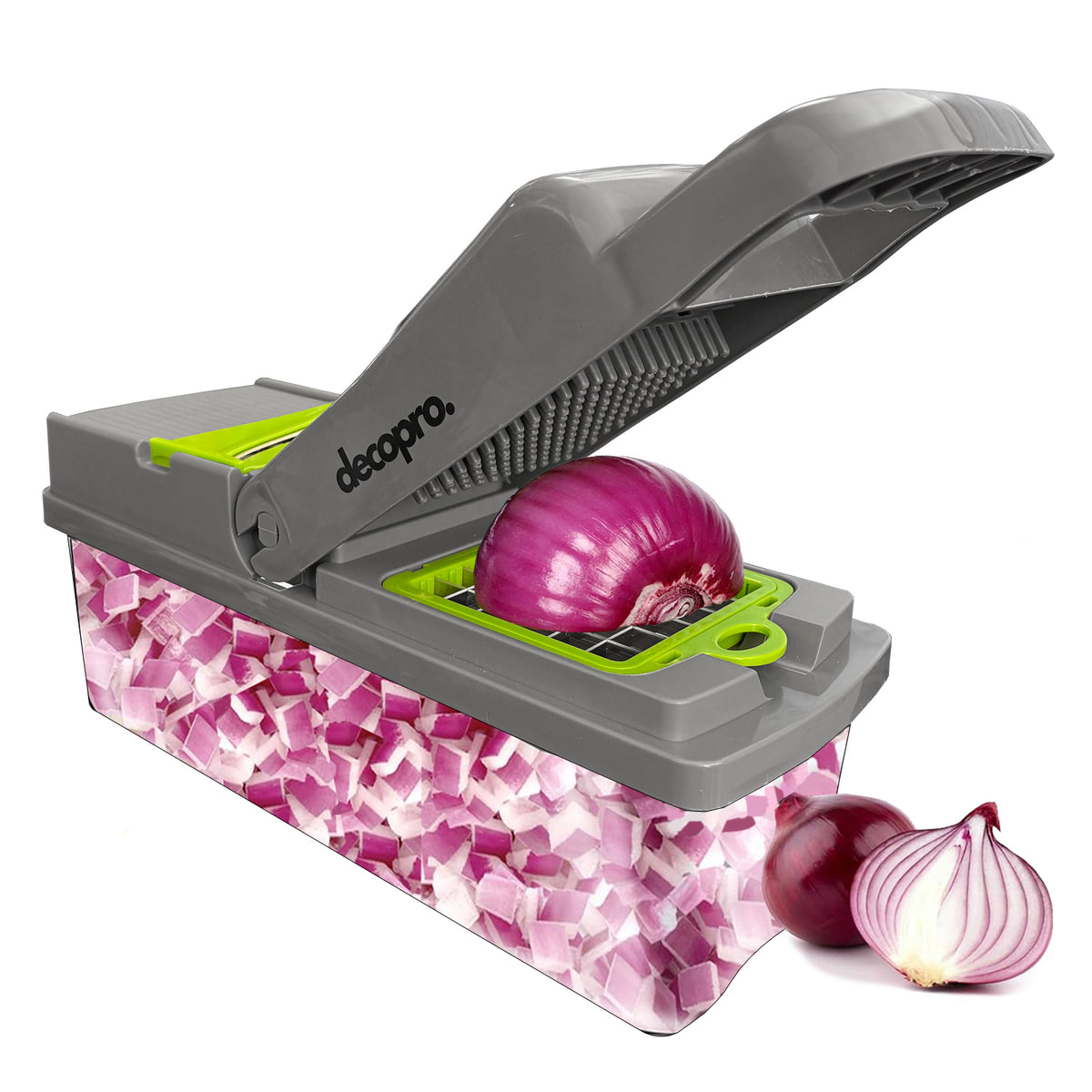 Picador de Verduras Multifuncional 14 en 1 con Recipiente y Cuchillas