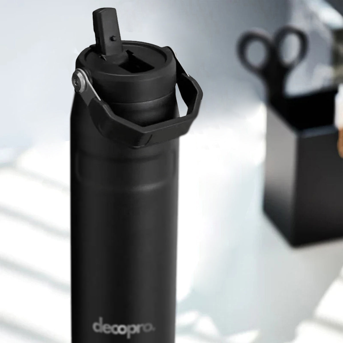 Botella / Vaso Térmico Decopro 700 ML con Asa y Bombilla - Acero Inoxidable