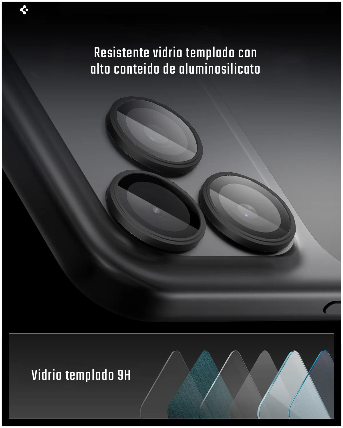 Protector de Lente de Cámara Spigen Optik Pro EZ Fit Para iPhone 17 Pro Max / 17 Pro – Vidrio 9H