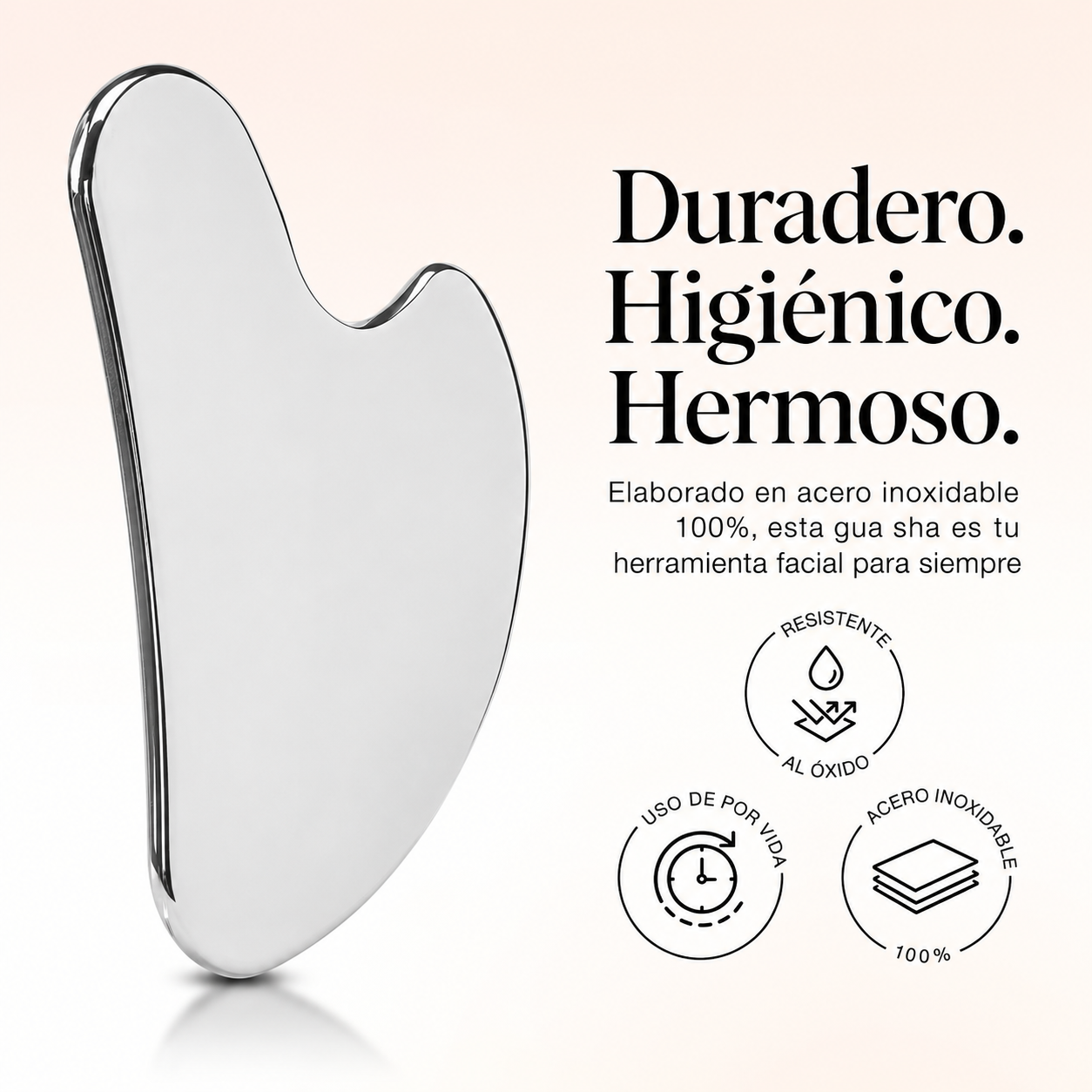 Gua Sha Masajeador Facial Drenaje Linfático + Funda / Decopro