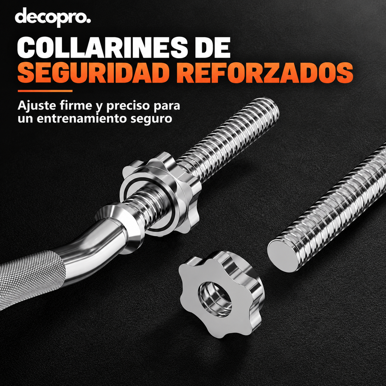 Barra Z Curl 6.2 Kg / 1.2 Mts para Bíceps y Press Francés / Decopro