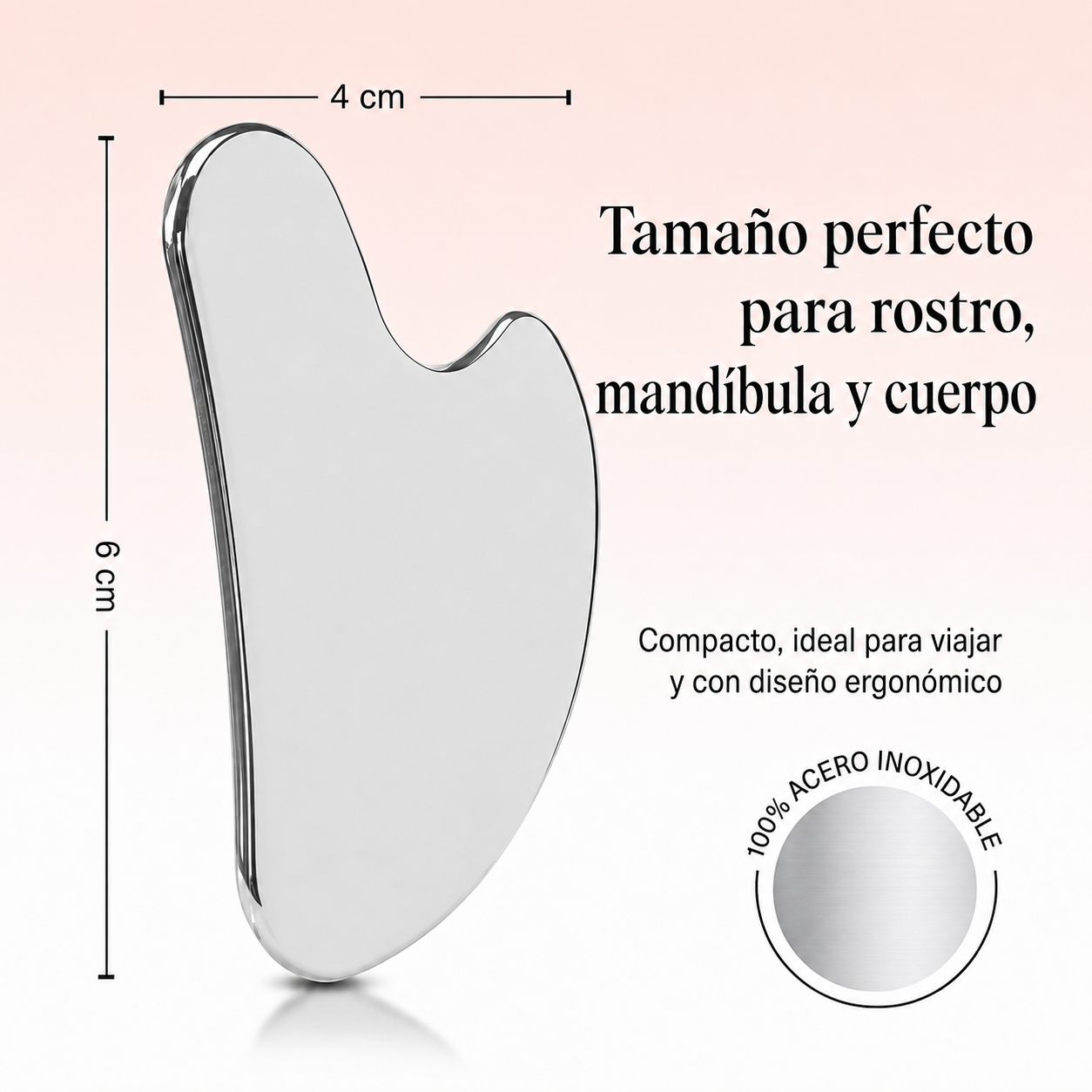 Gua Sha Masajeador Facial Drenaje Linfático + Funda / Decopro