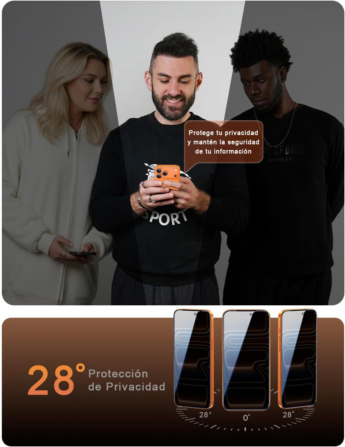 Lámina Antiespía 3D de Vidrio Templado – iPhone Air (9H | Privacidad | Full Cover)