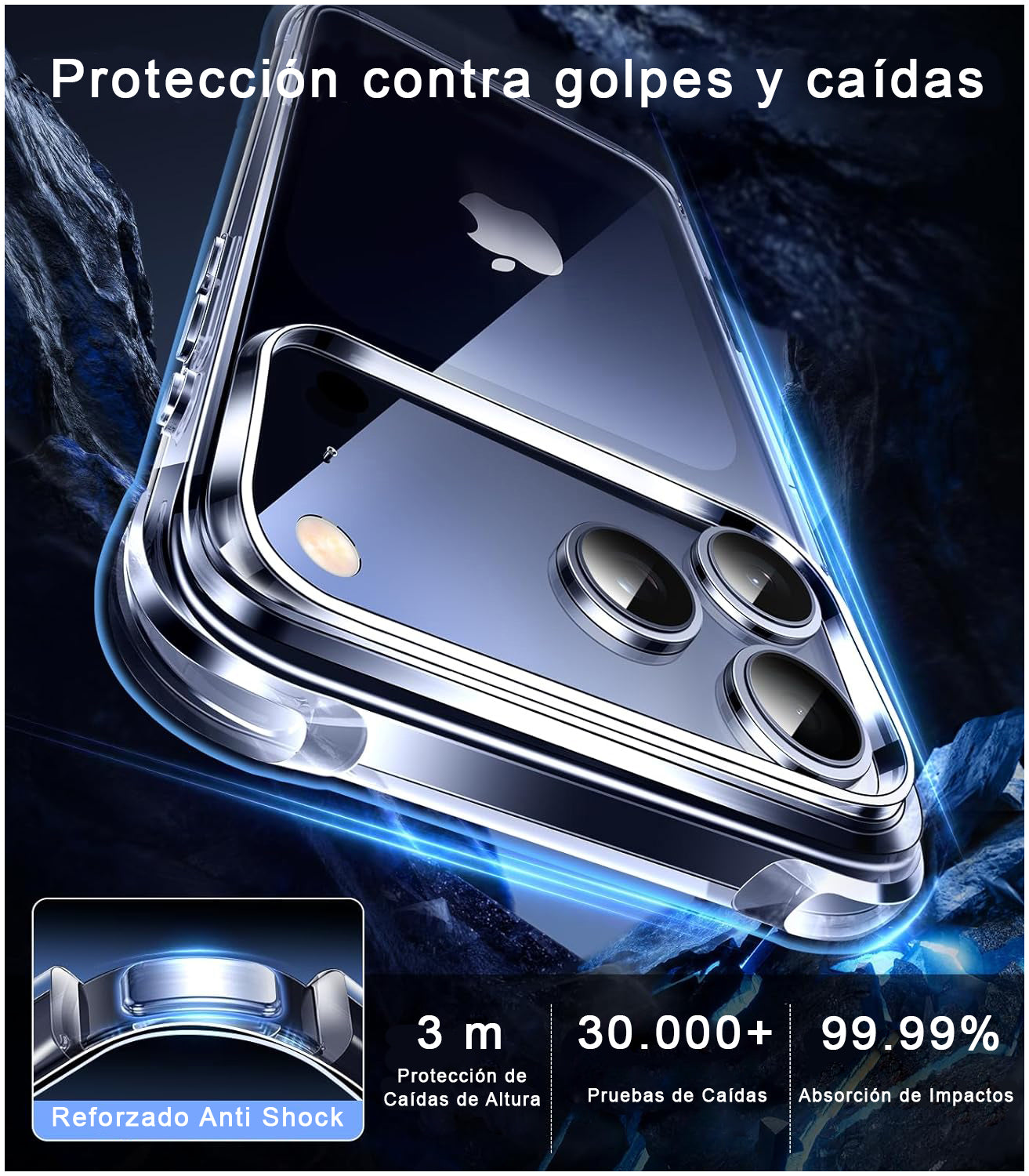 Carcasa Antigolpe Esquinas Reforzadas iPhone 17 Pro Max - PREVENTA - ENTREGA 15 OCTUBRE